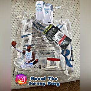 Los Angeles Lakers LeBron James Nike White 2020/21 Swingman Jersey - City